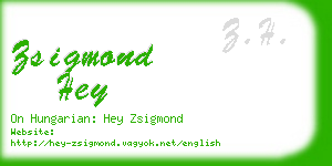 zsigmond hey business card